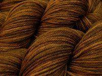 Hand Dyed Yarn, Worsted Weight Superwash 100% Merino Wool - Hazelnut - Tonal Brown Yarn, Indie Dyer Handdyed Knitting Yarn
