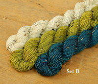 Mini Skein Kit for The Gnorri Knitalong - Hand Dyed Yarn, Fingering Sock Weight Yarn Set, Superwash Merino Wool, Gnome Knitting