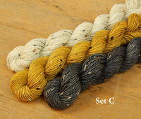 Mini Skein Kit for The Gnorri Knitalong - Hand Dyed Yarn, Fingering Sock Weight Yarn Set, Superwash Merino Wool, Gnome Knitting
