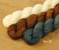 Mini Skein Kit for The Gnorri Knitalong - Hand Dyed Yarn, Fingering Sock Weight Yarn Set, Superwash Merino Wool, Gnome Knitting