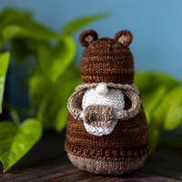 Mini Skein Kit for Gneddy, the Beary Cozy Gnome - Spring 2026 Gnome MKAL - Hand Dyed Yarn, Fingering Sock Weight 4 Ply Superwash Merino Wool, Sock Yarn Set
