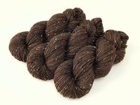 New Base Yarn! Hand Dyed Yarn, DK Weight Tweed Superwash Merino Wool - Bark Tonal - Indie Dyer Yarn, Dark Brown Knitting Yarn with Tweedy Flecks