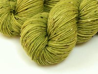 New Base Yarn! Hand Dyed Yarn, DK Weight Tweed Superwash Merino Wool - Lettuce Tonal - Indie Dyer Yarn, Bright Yellow Green Knitting Yarn