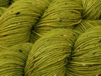 New Base Yarn! Hand Dyed Yarn, DK Weight Tweed Superwash Merino Wool - Lettuce Tonal - Indie Dyer Yarn, Bright Yellow Green Knitting Yarn