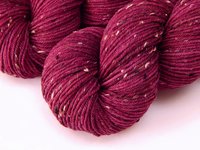 New Base Yarn! Hand Dyed Yarn, DK Weight Tweed Superwash Merino Wool - Plumberry - Indie Dyer Yarn, Deep Berry Red Knitting Yarn