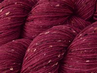 New Base Yarn! Hand Dyed Yarn, DK Weight Tweed Superwash Merino Wool - Plumberry - Indie Dyer Yarn, Deep Berry Red Knitting Yarn