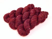 Hand Dyed Yarn, Tweed Fingering Weight Superwash Merino Wool Nylon - Merlot Multi - Indie Dyer Knitting Yarn, Burgundy Red Brown Sock Yarn