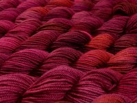Mini Skeins Hand Dyed Yarn, Sock Weight 4 Ply Superwash Merino Wool - Merlot Multi - Burgundy Red Fingering Knitting Crochet Yarn, DIY Gift