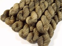 Hand Dyed Yarn Mini Skeins, Sock Weight 4 Ply 100% Superwash Merino Wool - Driftwood - Neutral Tonal Knitting Yarn, Beige Tan Fingering Yarn