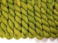 Sock Yarn Mini Skeins, Hand Dyed Yarn, Sock Weight 4 Ply Superwash Merino Wool Yarn - Lettuce Tonal - Bright Yellow Green Fingering Yarn