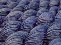 Sock Yarn Mini Skeins, Hand Dyed Yarn, Fingering Weight 4 Ply Superwash Merino Wool - Delphinium - Light Blue Tonal Sock Yarn, Indie Dyer