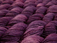 Mini Skeins Hand Dyed Yarn, Sock Weight 4 Ply Superwash 100% Merino Wool - Deep Lilac Tonal - Fingering Weight Sock Yarn, Purple Mini Skein