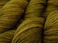 Fingering Weight Hand Dyed Yarn, 100% Superwash Merino Wool Sock Yarn - Olive Oil Tonal - Soft Washable Knitting Yarns, Gift for Knitter