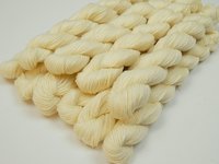 Sock Yarn Mini Skeins, Fingering Weight 4 Ply Superwash Merino Wool - UNDYED - Natural Cream Off White Knitting Yarn, 20g each