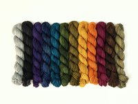 WORSTED Weight Mini Skeins, Hand Dyed Yarn, 100% Superwash Merino Wool - Saturated, Tonal Colors Knitting Yarn, 20g Per Skein