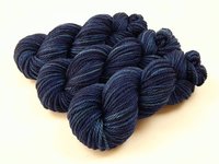 Bulky Hand Dyed Yarn, 100% Superwash Merino Wool - Ink Tonal - Soft Indie Dyer Thick Dark Blue Yarn, Navy Chunky Knitting Yarn