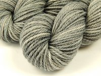Hand Dyed Yarn, Bulky Weight Superwash Merino Wool - Silver Lining - Indie Dyer Thick Light Grey Knitting Yarn, Tonal Gray Chunky Yarn