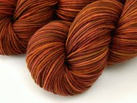 Hand Dyed Yarn, DK Weight Superwash Merino Wool - Spice - Indie Dyed Yarn, Soft Burnt Orange Wool Yarn, Rust Knitting Yarn, Autumn Colors
