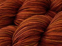 Hand Dyed Yarn, DK Weight Superwash Merino Wool - Spice - Indie Dyed Yarn, Soft Burnt Orange Wool Yarn, Rust Knitting Yarn, Autumn Colors