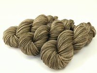 Hand Dyed Yarn, Worsted Weight Superwash Merino Wool - Driftwood - Indie Dyer Khaki Tan Knitting Yarn, Neutral Tonal Crochet Yarn Skein