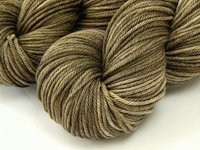 Hand Dyed Yarn, Worsted Weight Superwash Merino Wool - Driftwood - Indie Dyer Khaki Tan Knitting Yarn, Neutral Tonal Crochet Yarn Skein