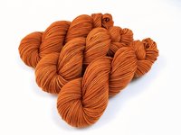 Hand Dyed DK Yarn, 100% Superwash Merino Wool - Copper - Orange Tonal Indie Dyer Yarn, Autumn Knitting Crochet Yarn
