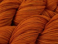 Hand Dyed DK Yarn, 100% Superwash Merino Wool - Copper - Orange Tonal Indie Dyer Yarn, Autumn Knitting Crochet Yarn