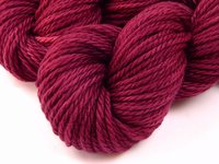 Hand Dyed Yarn, Bulky Weight 100% Superwash Merino Wool - Plumberry - Indie Dyer Berry Red Thick Chunky Knitting Yarn