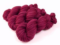 Hand Dyed Yarn, Bulky Weight 100% Superwash Merino Wool - Plumberry - Indie Dyer Berry Red Thick Chunky Knitting Yarn