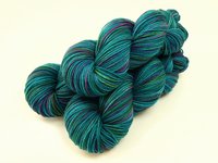 Hand Dyed Yarn, DK Weight Superwash Merino Wool - Aegean Multi - Indie Dyed Yarn, Blue Green Turquoise Knitting Yarn, Multicolor DK Yarn
