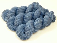 Hand Dyed Sock Yarn, Fingering Weight Superwash 100% Merino Wool - Bluebird - Knitting Weaving Yarn by Indie Dyer, Tonal Medium Blue