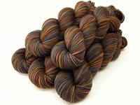 Hand Dyed Yarn, Fingering Weight Superwash 100% Merino Wool - Agate - Indie Dyer Knitting Yarn, Handdyed Sock Yarn Grey Gray Brown Gold