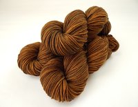 Hand Dyed Yarn, DK Weight Superwash Merino Wool - Hazelnut - Indie Dyed Yarn, Warm Brown Tonal Wool Yarn, Semi Solid Knitting Yarn
