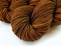 Hand Dyed Yarn, DK Weight Superwash Merino Wool - Hazelnut - Indie Dyed Yarn, Warm Brown Tonal Wool Yarn, Semi Solid Knitting Yarn