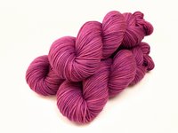 Hand Dyed Yarn, DK Weight Superwash Merino Wool - Orchid - Indie Dyer Yarn, Vibrant Tonal Magenta Purple, Crochet Knitting Supply