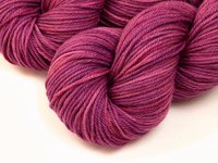 Hand Dyed Yarn, Worsted Weight Superwash Merino Wool - Orchid - Tonal Purplish Magenta Indie Dyer Yarn, Fuchsia Semi Solid Knitting Yarn