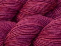 Hand Dyed Yarn, DK Weight Superwash Merino Wool - Orchid - Indie Dyer Yarn, Vibrant Tonal Magenta Purple, Crochet Knitting Supply