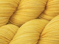 Hand Dyed Yarn, Sock Fingering Weight 4 Ply Superwash Merino Wool Yarn - Maize - Pale Gold Tonal Knitting Yarn, Soft Light Yellow Sock Yarn