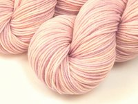 Hand Dyed Yarn, DK Weight Superwash Merino Wool - Petal - Indie Dyed Yarn, Tonal Pale Pink Crochet Yarn, Knitting Supply, Ready to Ship