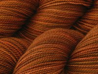 Hand Dyed Yarn, Sock Weight Superwash Merino Wool - Spice - Fingering Yarn in Autumn Colors, Rust Orange Fall Sock Yarn, Indie Knitting Yarn