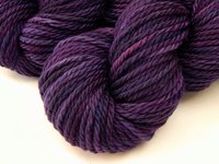 Hand Dyed Yarn, Bulky Weight Superwash Merino Wool - Blackberry Tonal - Soft Thick Dark Purple Knitting Yarn, Tonal Plum Chunky Yarn