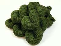 Hand Dyed Yarn, DK Weight Superwash Merino Wool - Moss Tonal - Indie Dyer Yarn, Olive Green Knitting Yarn