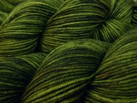 Hand Dyed Yarn, DK Weight Superwash Merino Wool - Moss Tonal - Indie Dyer Yarn, Olive Green Knitting Yarn