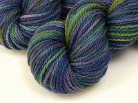 Bulky Hand Dyed Yarn, 100% Superwash Merino Wool - Ink Multi - Indie Dyer Thick Blue Green Purple Yarn, Navy Multicolor Chunky Knitting Yarn