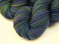 Hand Dyed Yarn, Sport Weight Superwash Merino Wool - Ink Multi - Blue Green Purple Indie Dyer Knitting Yarn, Multicolor Heavier Sock Yarn
