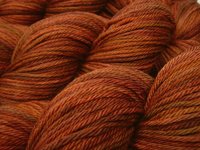 Hand Dyed Yarn, Worsted Weight Superwash Merino Wool - Spice - Indie Dyed Knitting Yarn, Variegated Rust Orange Yarn, Autumn Fall Colors