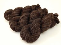 Hand Dyed Yarn, DK Weight Superwash Merino Wool - Bark Tonal - Indie Dyed Yarn, Chocolate Brown Wool Yarn, Semi Solid Crochet Knitting Yarn