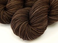 Hand Dyed Yarn, DK Weight Superwash Merino Wool - Bark Tonal - Indie Dyed Yarn, Chocolate Brown Wool Yarn, Semi Solid Crochet Knitting Yarn