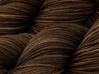 Hand Dyed Yarn, DK Weight Superwash Merino Wool - Bark Tonal - Indie Dyed Yarn, Chocolate Brown Wool Yarn, Semi Solid Crochet Knitting Yarn