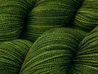 Hand Dyed Sock Yarn, Fingering Weight Superwash Merino Wool Yarn - Moss Tonal - Olive Green Knitting Weaving Yarn, Indie Hand Dyed Yarn